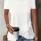 2026 European And American Amazon Summer New Women's Fashion Plus-Size Asymmetrical Ruffled Hem Short-Sleeve Top