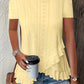 2026 European And American Amazon Summer New Women's Fashion Plus-Size Asymmetrical Ruffled Hem Short-Sleeve Top