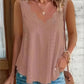2026 Cross-border Spring And Summer New Style Independent Station Amazon Fashion Summer Plus Size Leisure Solid Color Scallop Edge V-Neck