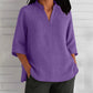 Women's Linen-Cotton Short-Sleeve T-Shirts